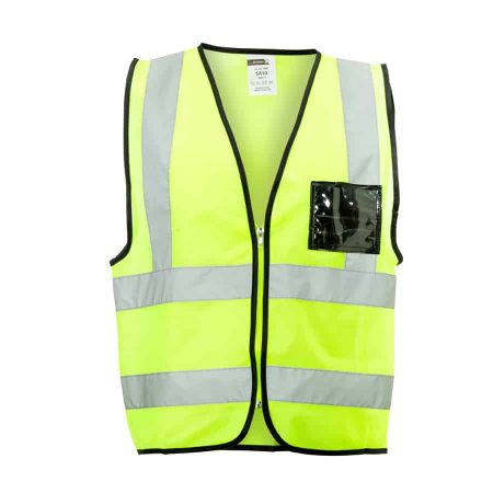 Reflective Vest with Zip & ID Pocket